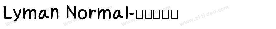 Lyman Normal字体转换